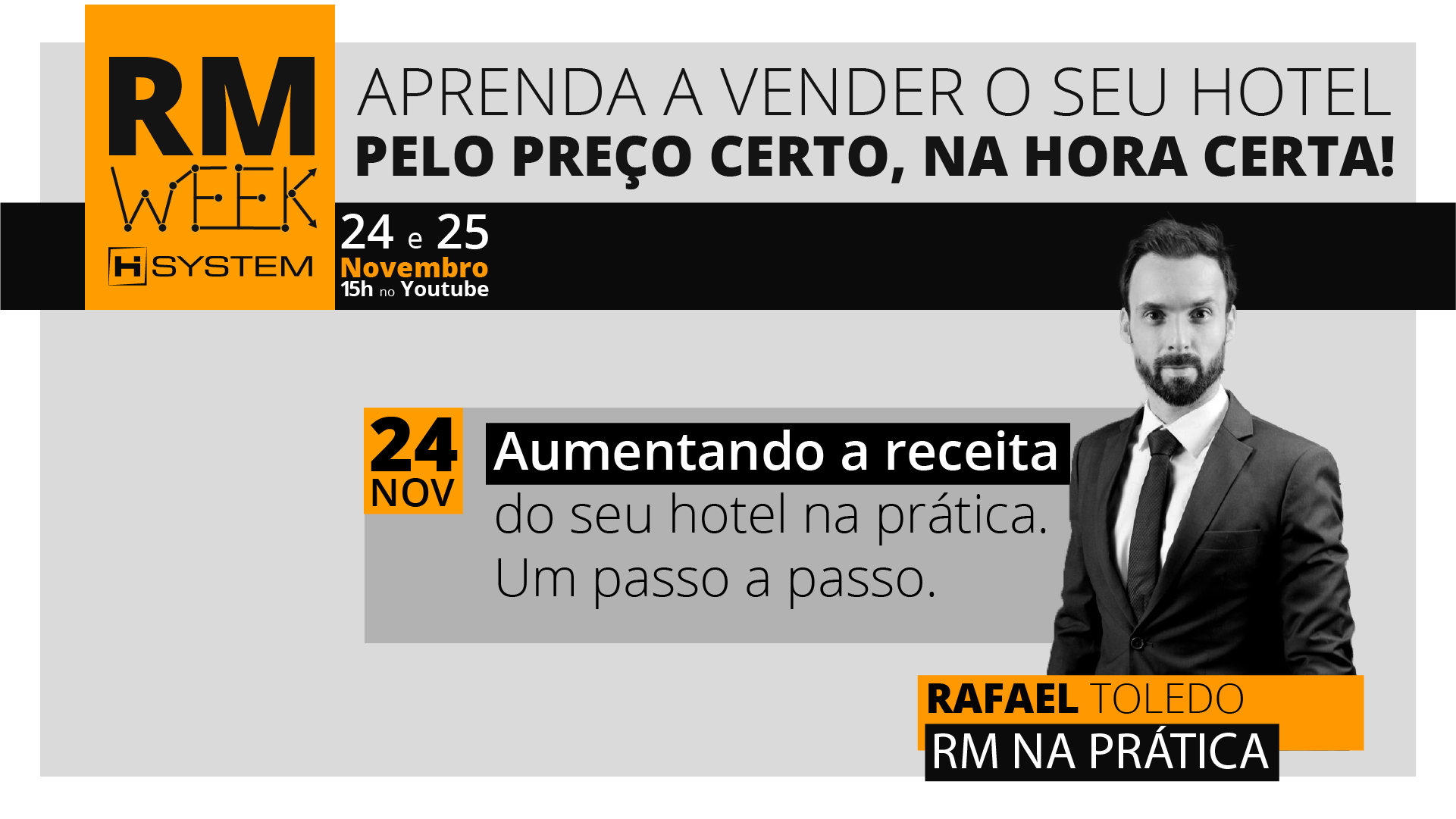 RM WEEK - Dia 1: Aumentando a receita do seu hotel na prática: Um passo a passo.
